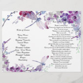 紫蘭ハミングバード葬儀プログラム チラシ (裏面)