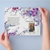 紫蘭ハミングバード葬儀プログラム チラシ (手)