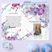 紫蘭ハミングバード葬儀プログラム チラシ (シングル)