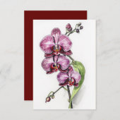 紫蘭ミニマル空白の サンキューカード (正面/裏面)