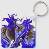 紫虹彩花の渦巻き キーホルダー (裏面)