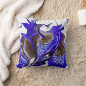 紫虹彩花の渦巻き クッション (ブランケット)