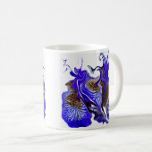 紫虹彩花の渦巻き コーヒーマグカップ (正面右)