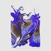 紫虹彩花の渦巻き ゴルフタオル (正面)