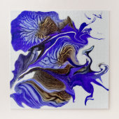 紫虹彩花の渦巻き ジグソーパズル (横)