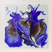 紫虹彩花の渦巻き ジグソーパズル (縦)