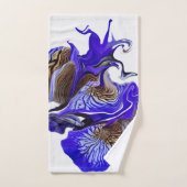 紫虹彩花の渦巻き バスタオルセット (ハンドタオル)