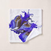 紫虹彩花の渦巻き バスタオルセット (ウォッシュタオル)