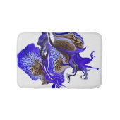 紫虹彩花の渦巻き バスマット (正面)