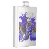 紫虹彩花の渦巻き フラスク (右)