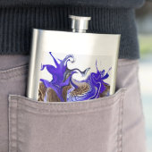 紫虹彩花の渦巻き フラスク (インサイチュ)