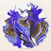 紫虹彩花の渦巻き ペーパーコースター (正面)