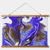 紫虹彩花の渦巻き 吊り下げ型タペストリー (正面)