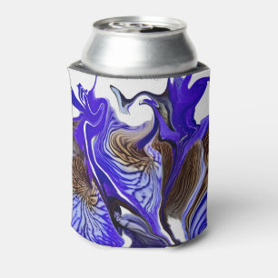 紫虹彩花の渦巻き 缶クーラー
