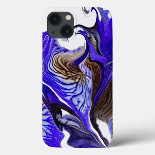 紫虹彩花の渦巻き Case-Mate iPhoneケース (裏面)