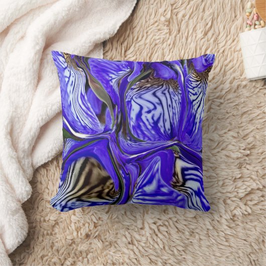 紫虹彩花 クッション (ブランケット)