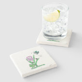 紫虹彩花 ストーンコースター (横)