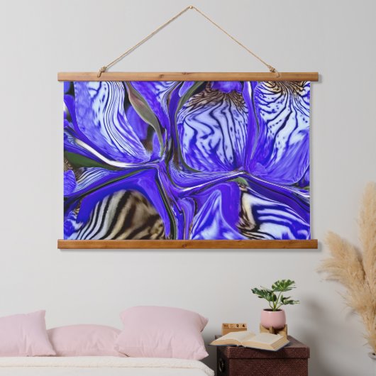 紫虹彩花 吊り下げ型タペストリー (寝室)