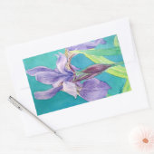 紫虹彩 長方形シール (封筒)