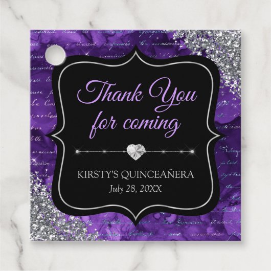 紫虹色の人魚の手紙キンセアニェラ フェイバータグ (正面)