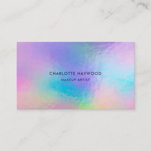 紫虹色モダン色 名刺 (正面)