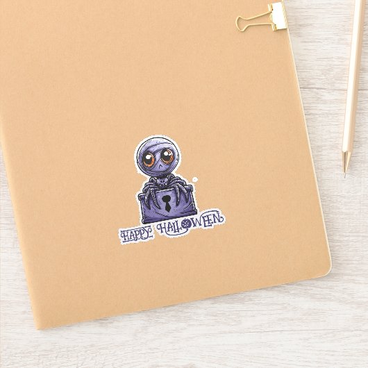 紫蜘蛛の墓石 シール (ノートブック)