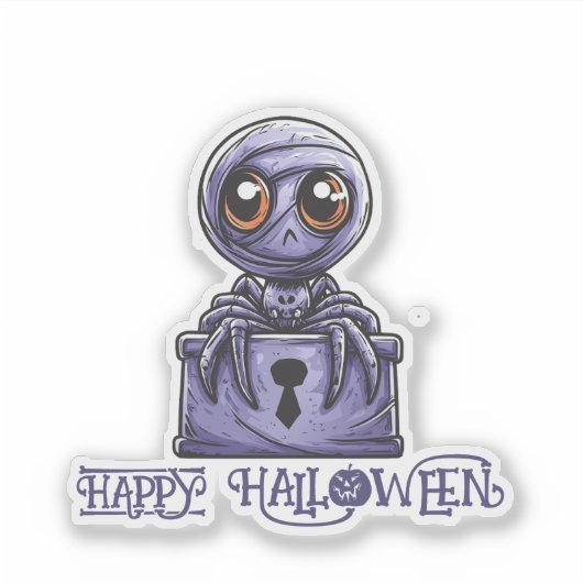 紫蜘蛛の墓石 シール (正面)