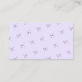 紫蝶と花園のベビー エンクロージャーカード (裏面)
