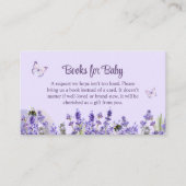 紫蝶と花園のベビー エンクロージャーカード (正面)