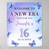 紫蝶の時代の誕生日パーティーポスター ポスター (正面)