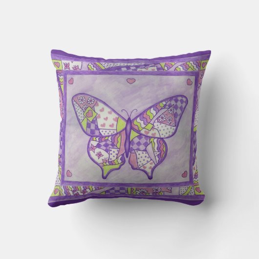 紫蝶の枕 クッション (裏面)