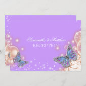 紫蝶の結婚式 招待状 (正面/裏面)