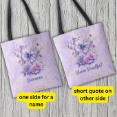 紫蝶の花が咲く庭 トートバッグ