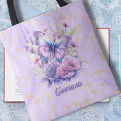 紫蝶の花が咲く庭 トートバッグ