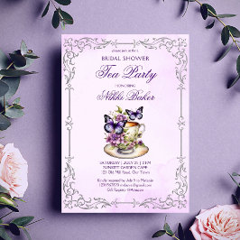 紫蝶ビクトリアンブライダル茶パーティー 招待状