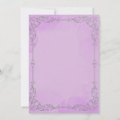 紫蝶ビクトリアンブライダル茶パーティー 招待状 (裏面)