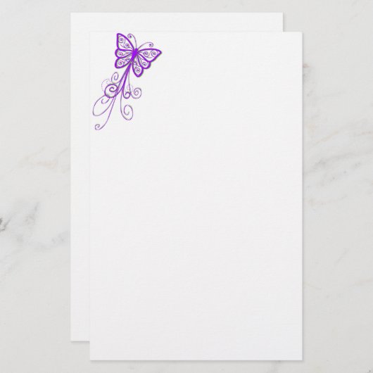 紫蝶 便箋 (正面/裏面)