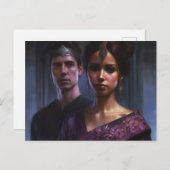 紫衣に冠を王室の付けた男女 ポストカード (正面/裏面)