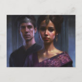 紫衣に冠を王室の付けた男女 ポストカード (正面)