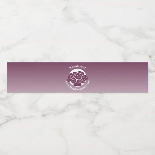 紫表現の感謝カスタムの言葉 ペットボトルラベル (シングルラベル)