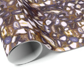 紫褐色の白い瑪瑙の石模様 ラッピングペーパー (ロールコーナー)