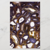紫褐色の白い瑪瑙の石模様 便箋 (正面)