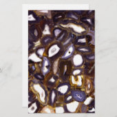 紫褐色の白い瑪瑙の石模様 便箋 (正面/裏面)