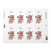 紫角素晴らしフクロウ ラベル (フルシート)