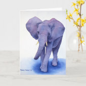 紫象ノートカード カード (黄色い花)