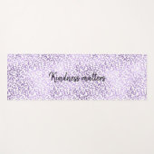 紫豹紋パーソナライズされた画 ヨガマット (正面(横))