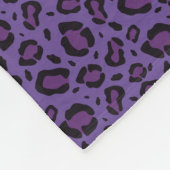 紫豹紋様 フリースブランケット (角)