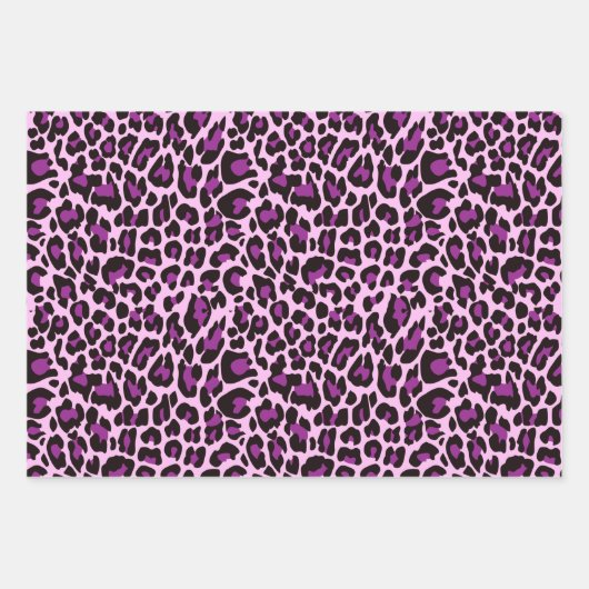 紫豹紋章 ラッピングペーパーシート (正面)