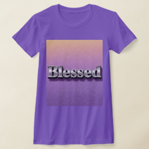 紫賛美グリッタースリムフィットTシャツ Tシャツ