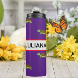 紫赤いタートルモダンタンブラー タンブラー